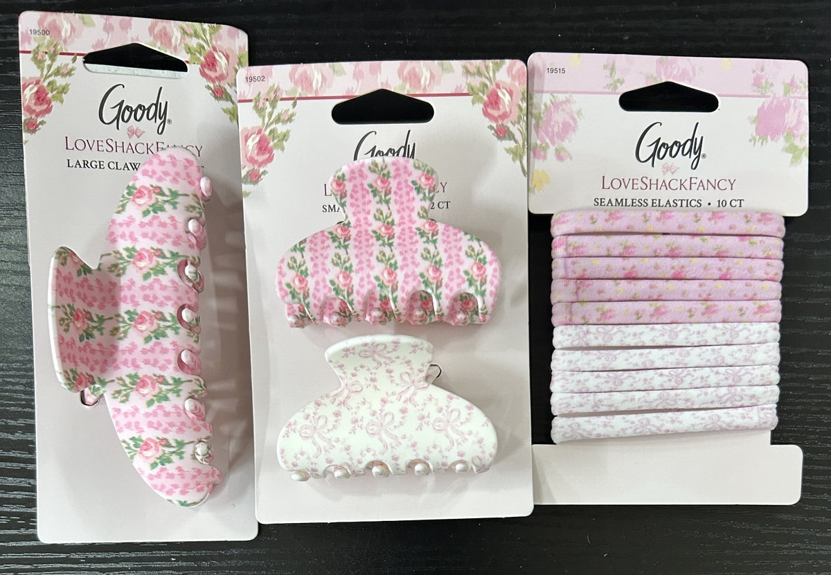 LoveShackFancy Goody Large & Small Claw Clips Set with Seamless