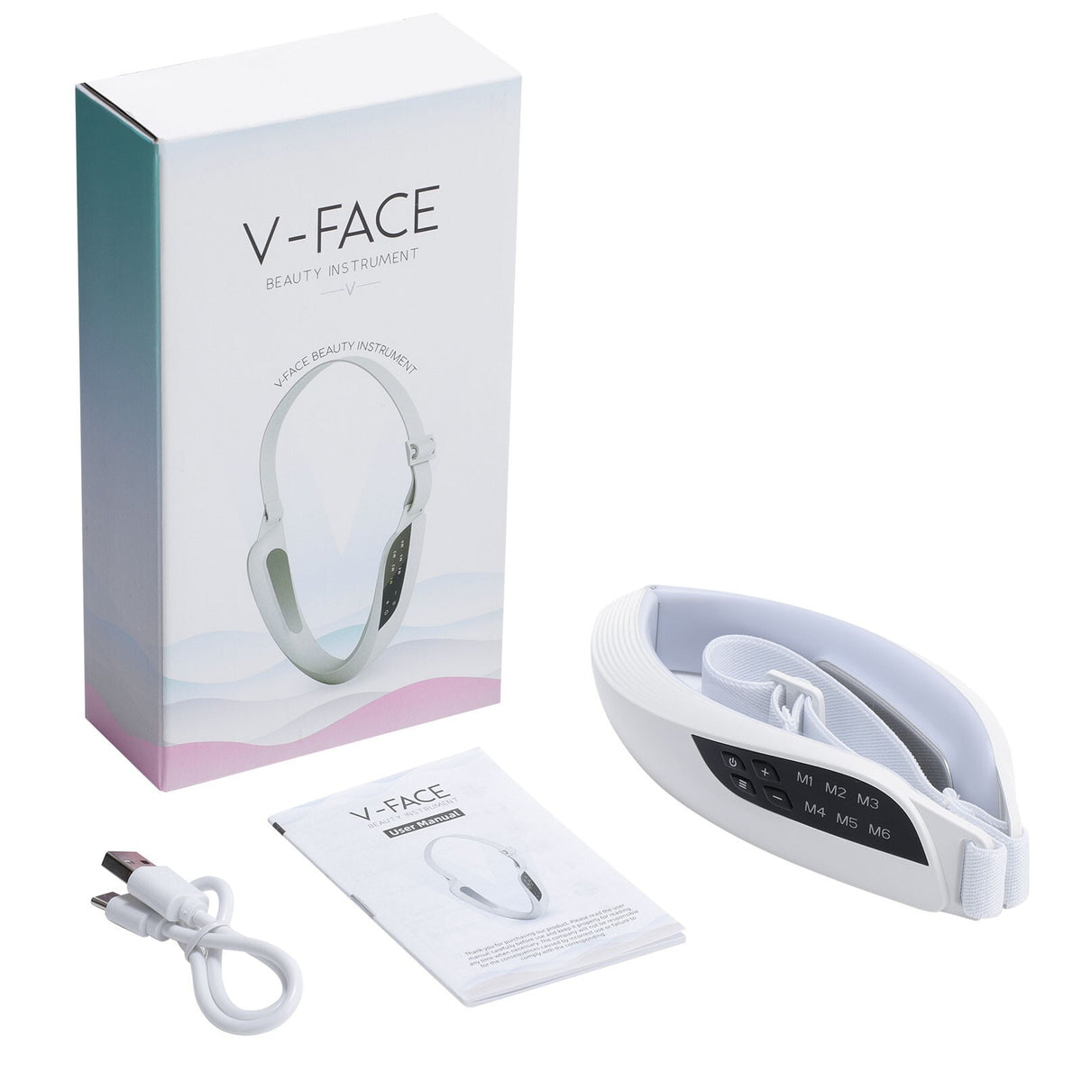 V-Shaped Face Lifting Device EMS Microcurrent Facial Massager for Slimming & Contouring
