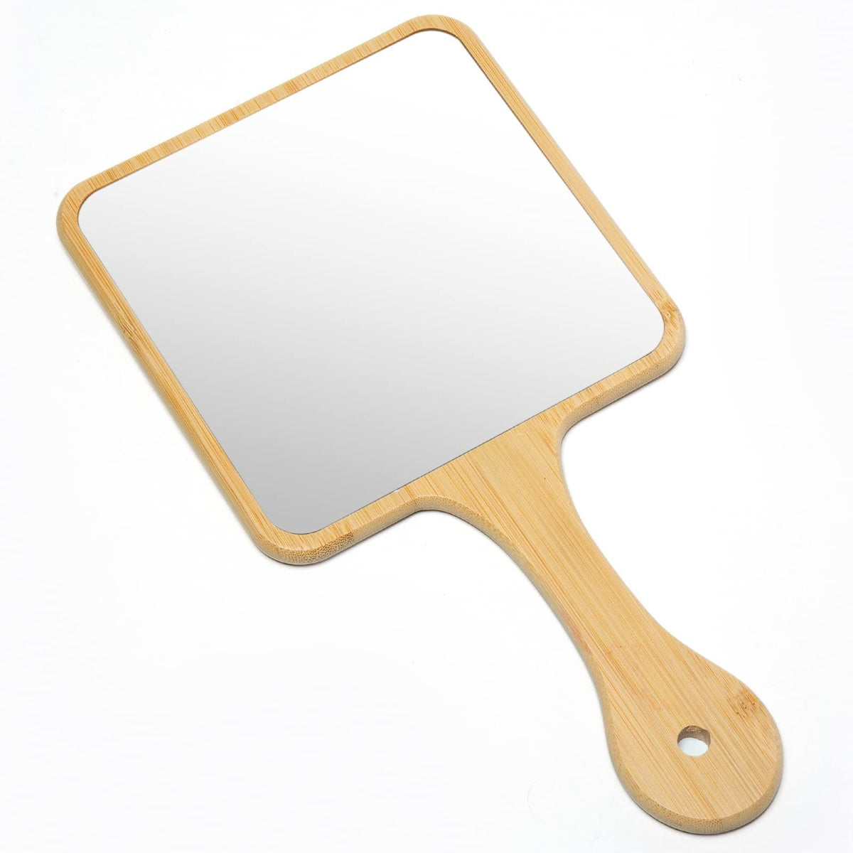 Natural Bamboo Handheld Mirror - Portable Vanity & Travel Mirror for Men & Women