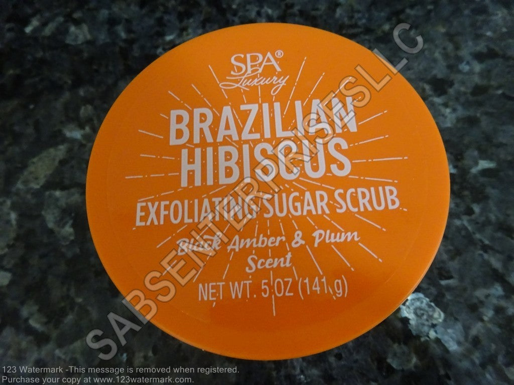 10 SPA Luxury BRAZILIAN HIBISCUS Black Amber & Plum Exfoliating Sugar