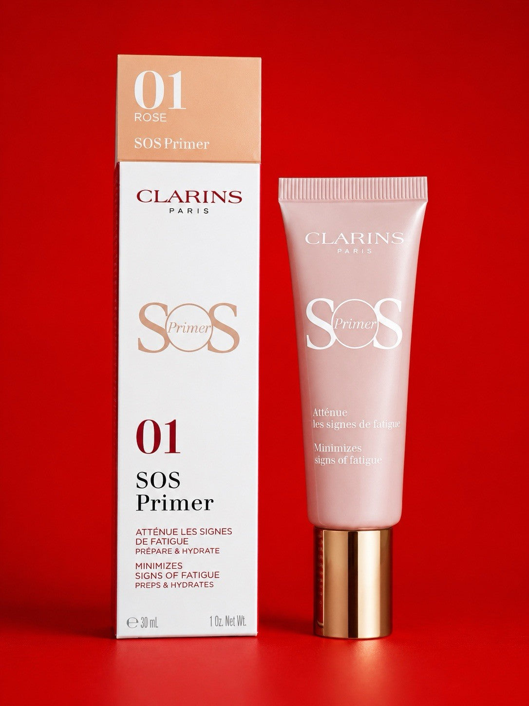 Clarins SOS Primer Face Makeup Base - Moisturizing Rose 30mL