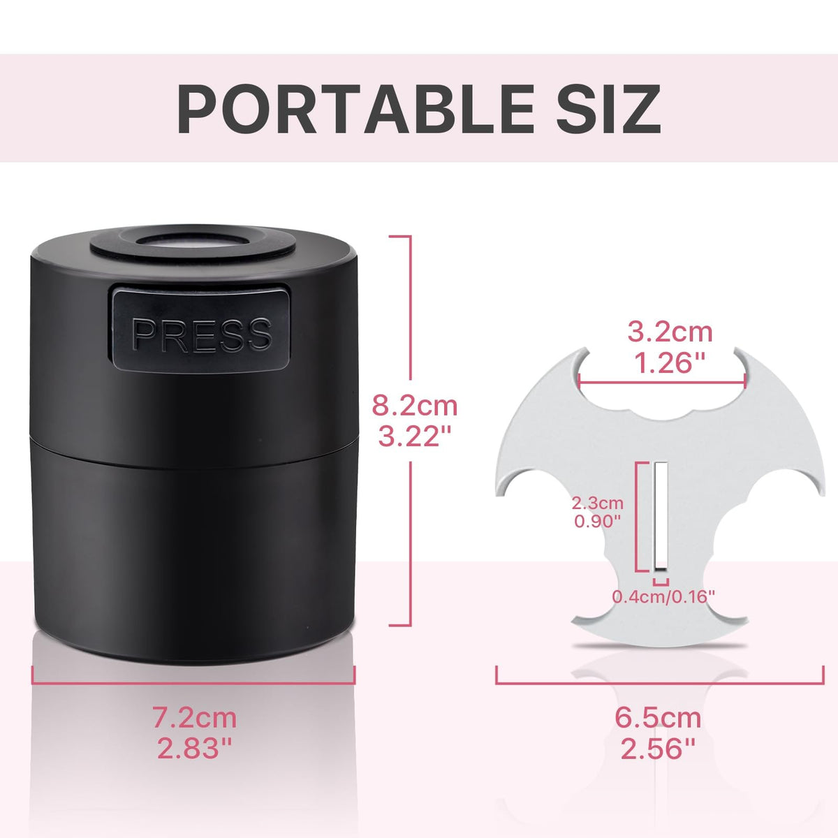 Eyelash Glue Storage Container with Digital Temperature and Humidity Monitor - Black
