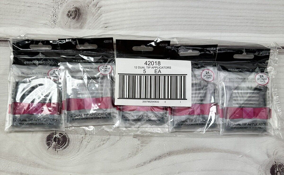 Disposable Dual-Tip Applicators – 60 Makeup Swabs for Precision, 5 Packs