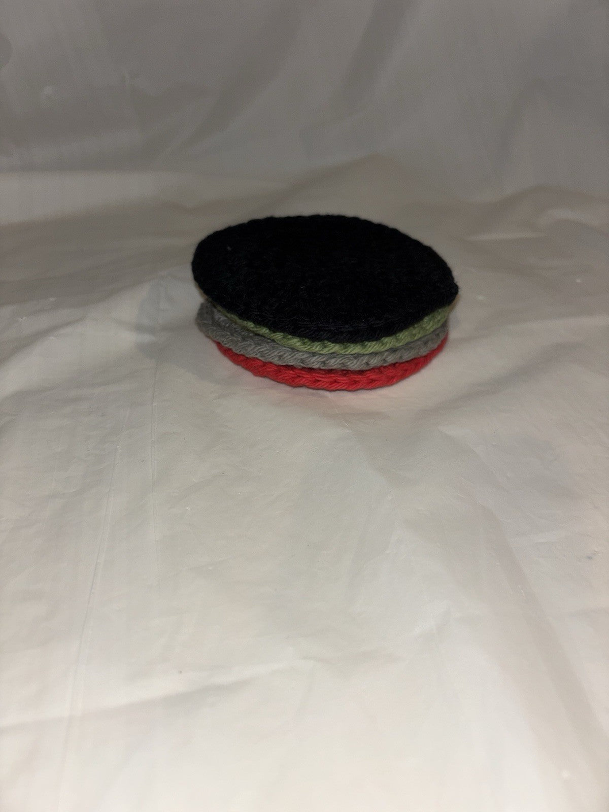 Set of 5 Crochet Face Scrubbies- 100 % Cotton, handmade. multi color