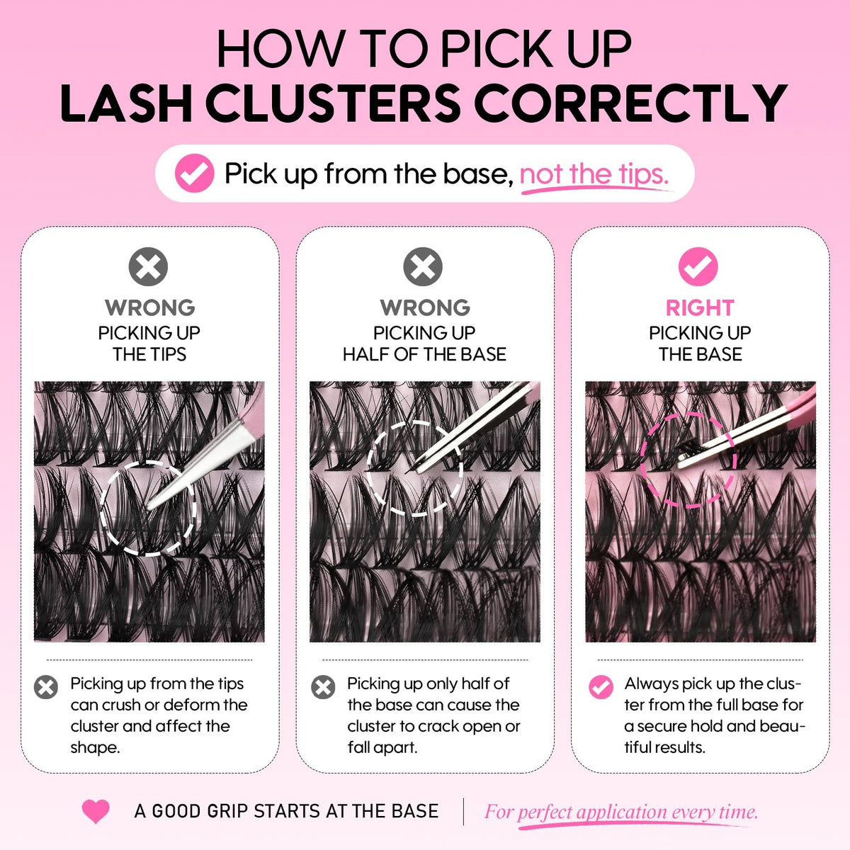 DIY Lash Extension Kit 240PCS 40D+60D Clusters, Glue & Tweezers - Beginner Friendly