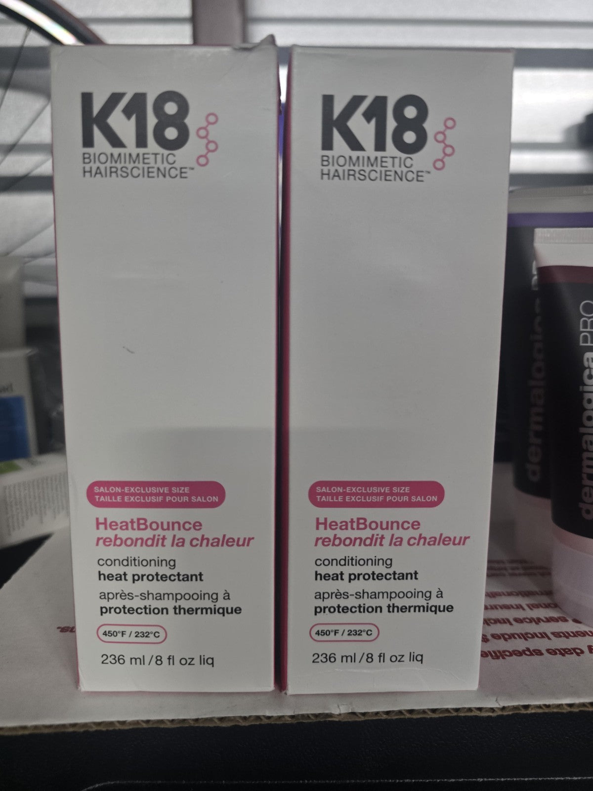 K18 HeatBounce Conditioning Heat Protectant Spray - 8 oz, Pack of 2