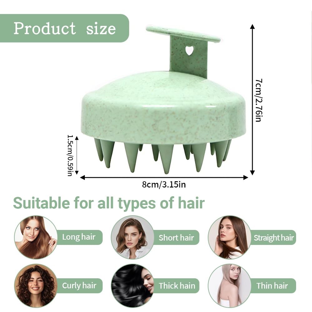 Scalp Massager Exfoliator Brush Set for Hair Care and Stimulating Blood Flow