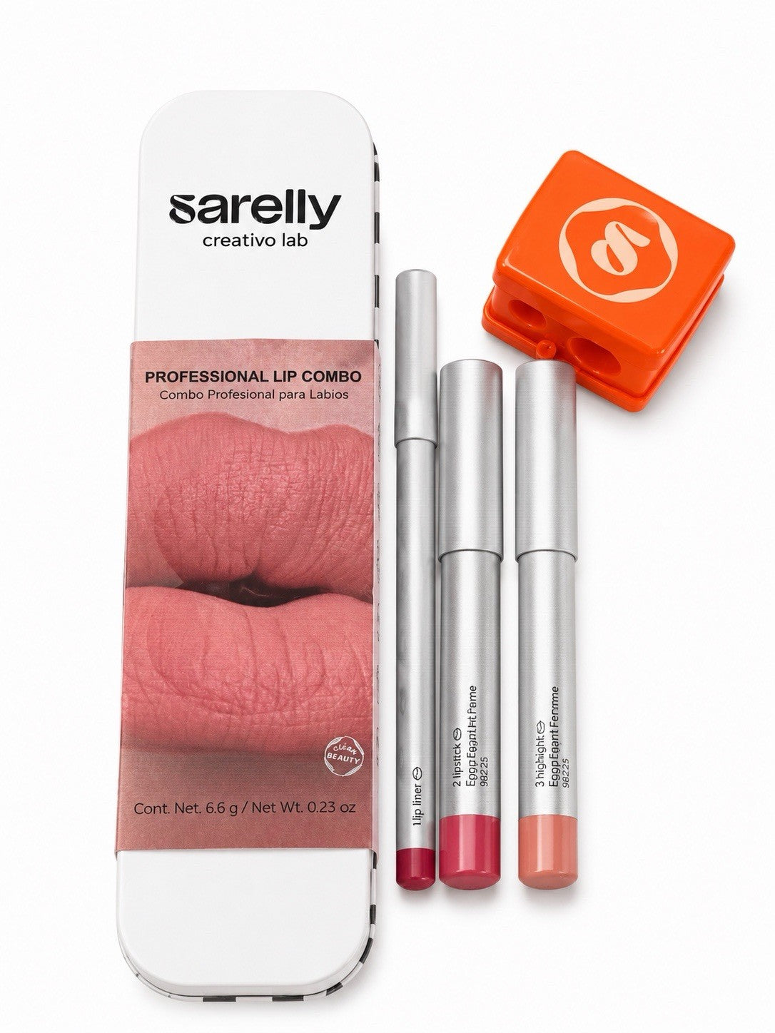 Lip Makeup Kit - Matte Lip Liner Lipstick Set with Sharpener - Spicy Eggplant