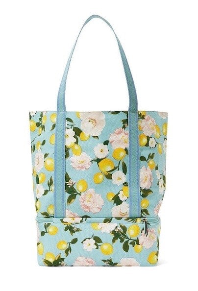 Victoria's Secret Blue Lemons Insulated Beach & Picnic Cooler Tote