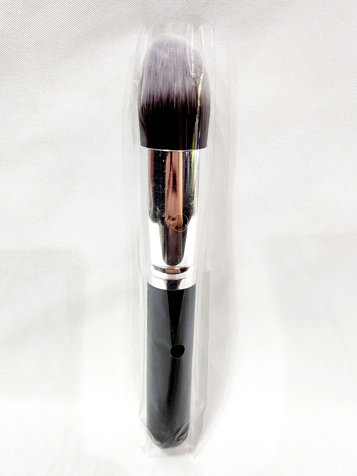 Face Tapered Brush - Black Chrome Oval Synthetic Full Size Makeup Brush