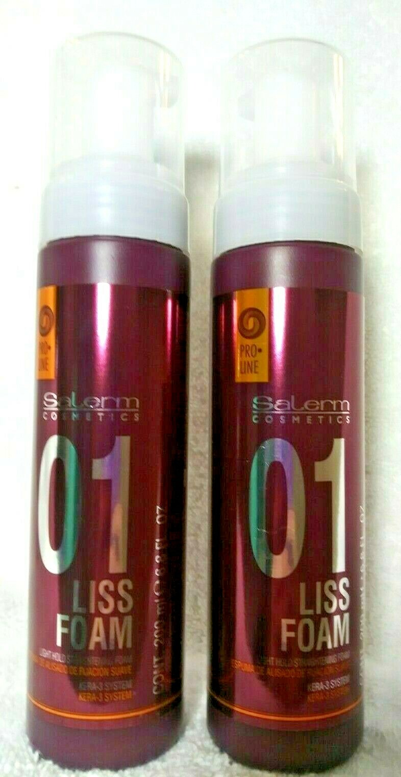 Salerm Pro Line Liss Foam Hair Straightening Mousse - Light Hold, 2 Pack