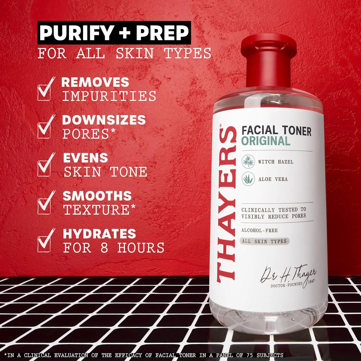 Alcohol-Free Witch Hazel Facial Toner - Hydrating & Pore-Reducing, 12 Fl Oz