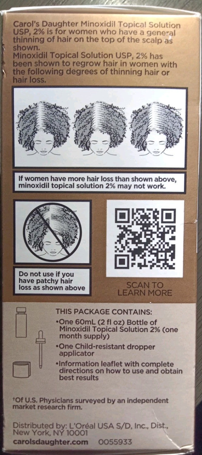 Women's Hair Regrowth Treatment 2% Minoxidil Topical Solution 2oz