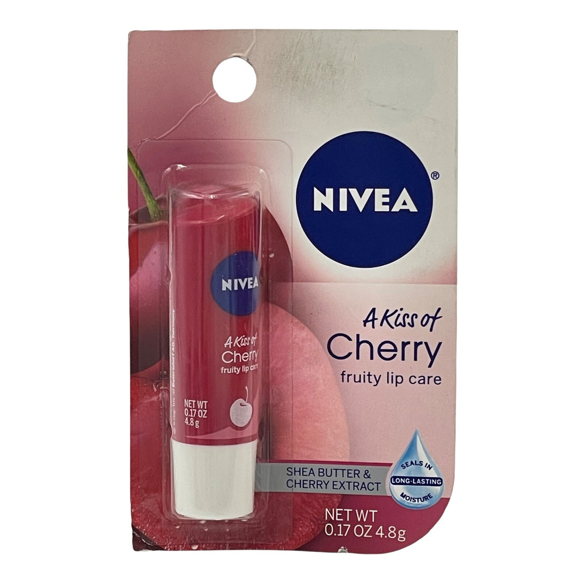 Lip Care Set - 4 Pack Tinted Lip Balm with Shea Butter & Cherry Extract