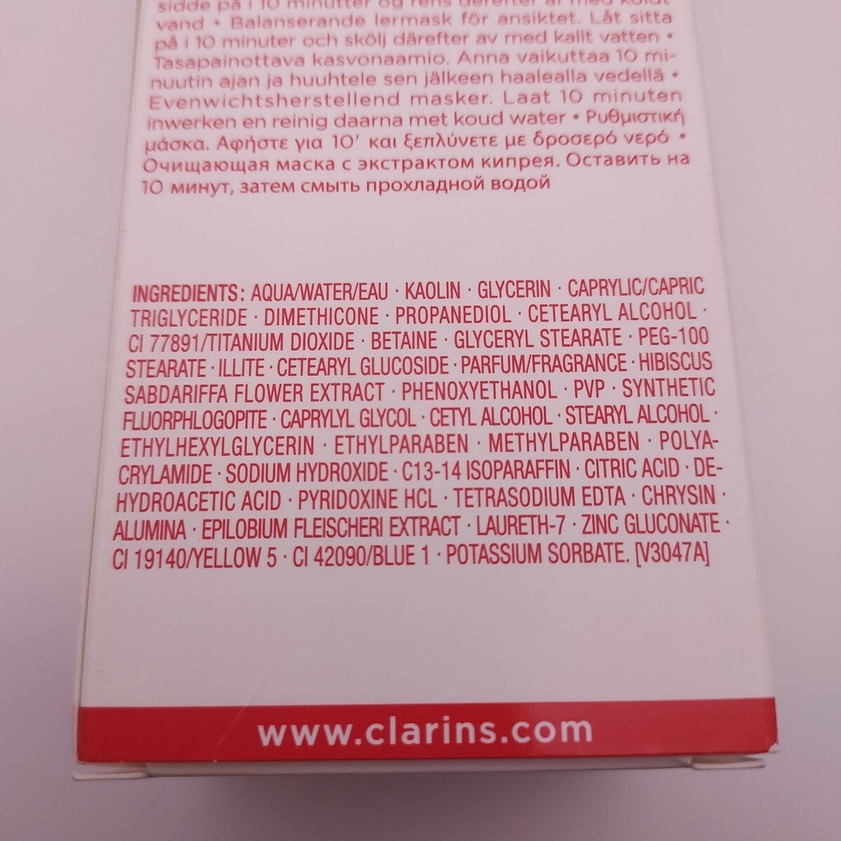 Clarins SOS Pure Rebalancing Clay Mask 2.3oz