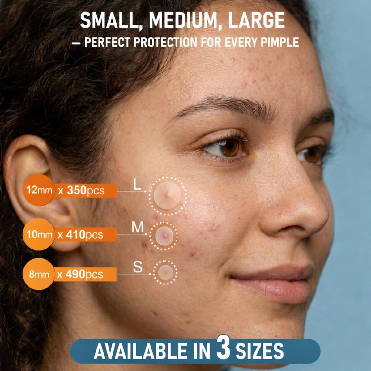 Hydrocolloid Acne Patches Set - 1250 Clear Facial Blemish Cover