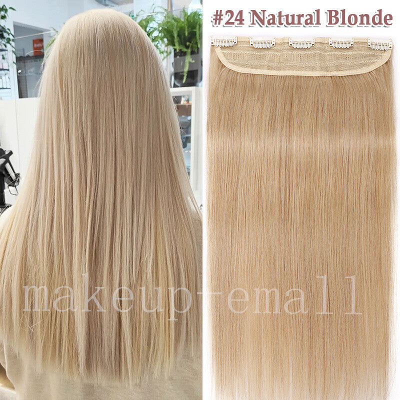 Natural Clip-In Hair Extensions with Balayage Color - Long & Thick One Piece