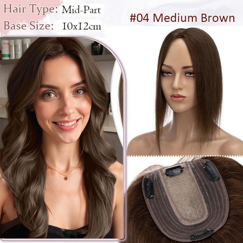 Women Clip-in Hairpiece for Hair Loss & Volume - 100% Remy Human Hair