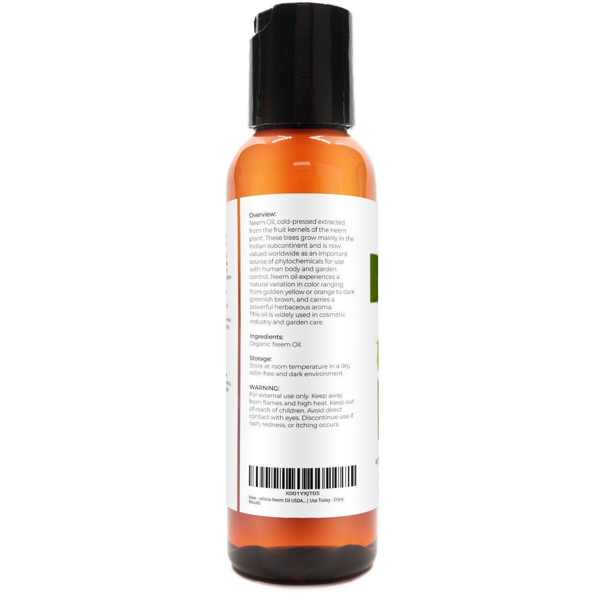 Organic Neem Oil - Cold Pressed, Pure & Unrefined