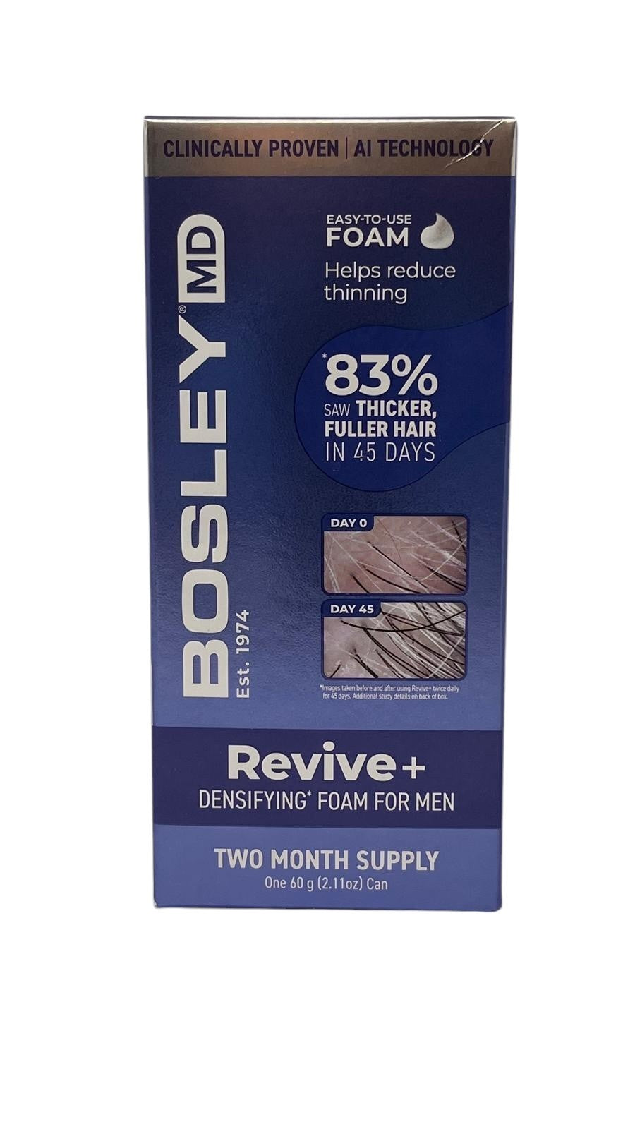 Bosley MD Revive + Densifying Foam For Men 2.11 oz