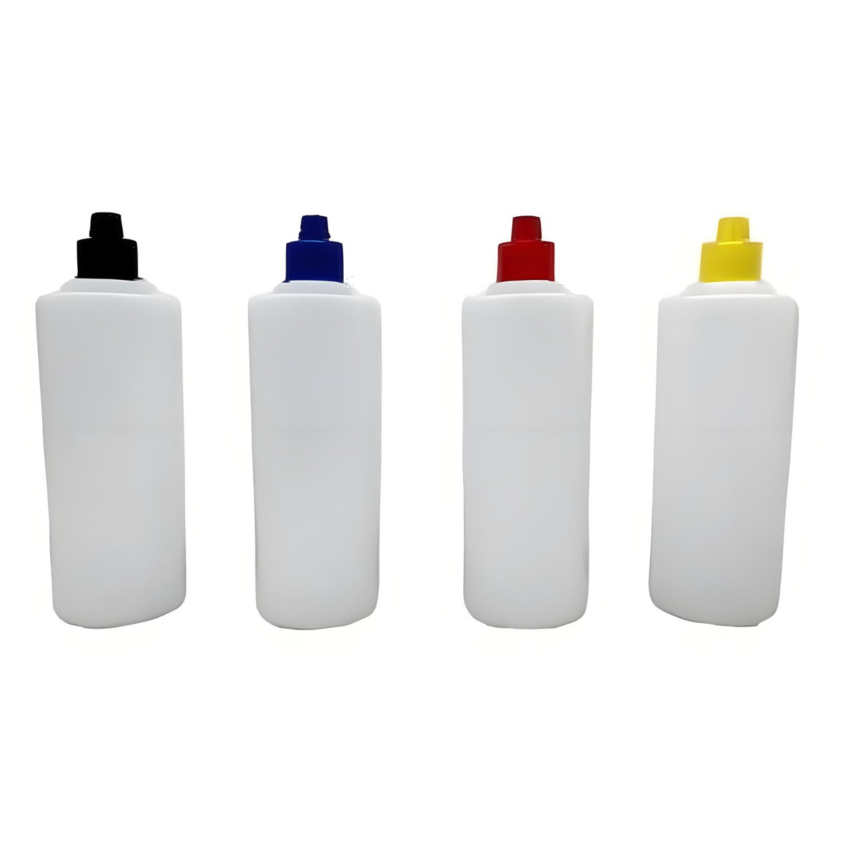 8oz Leak-Proof Squeeze Bottles - 4 Pack Refillable Plastic Condiment Dispensers