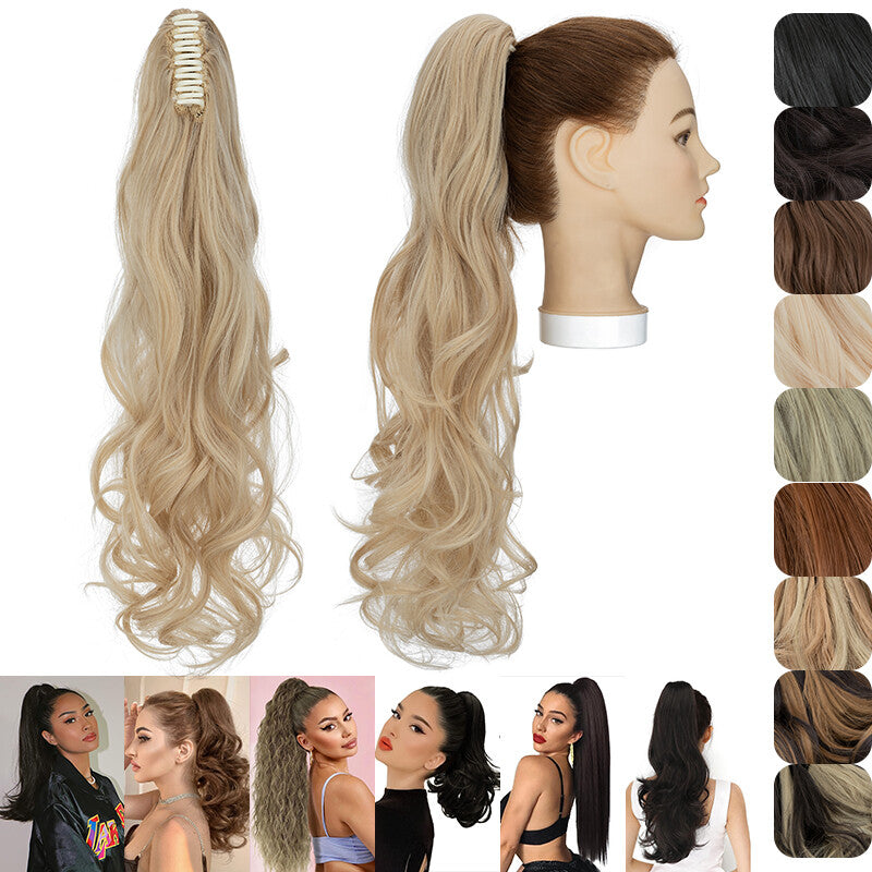 Thick Wavy Claw Clip Ponytail Hair Extension - Natural Look