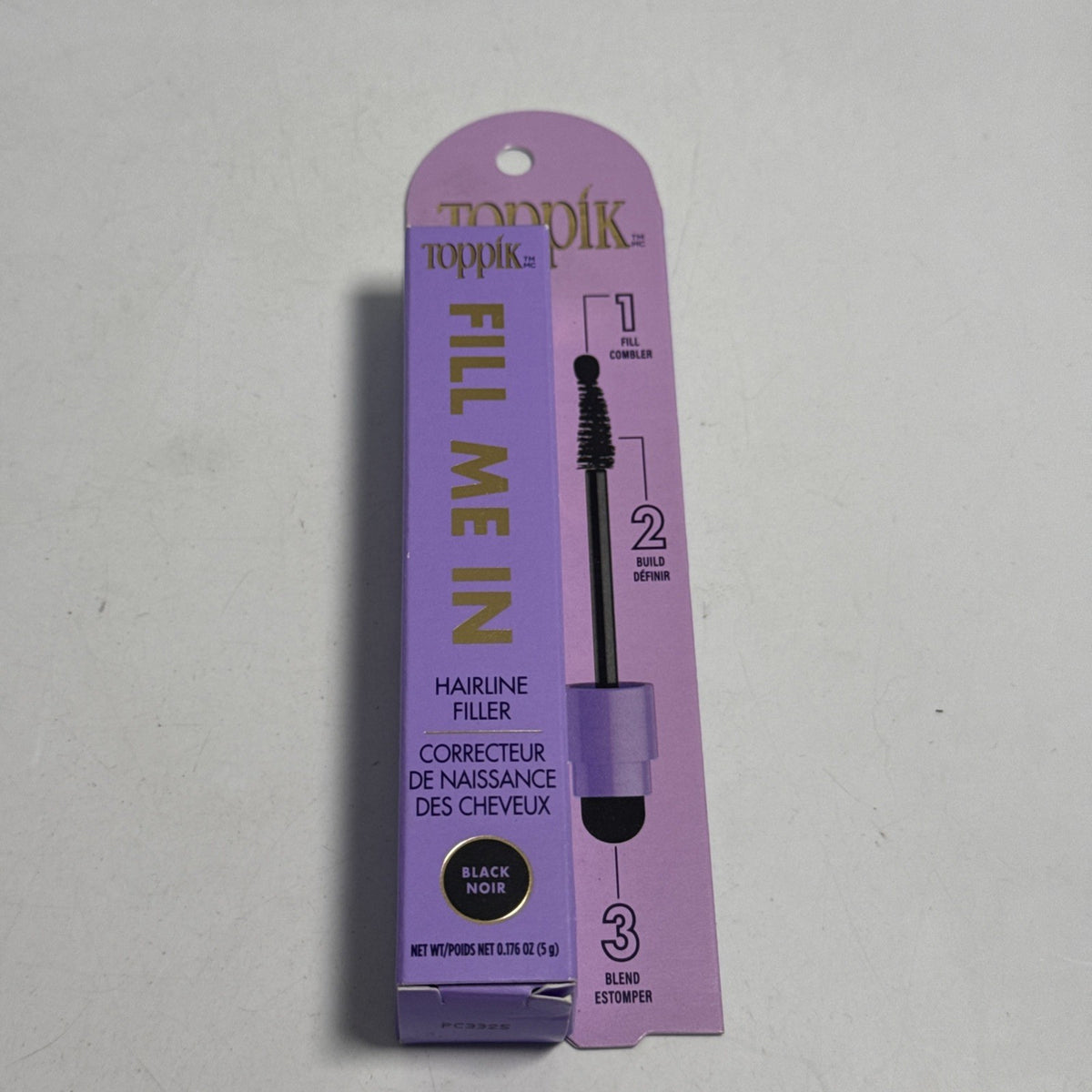 New Toppik Fill Me In Hair Line Filler Black Noir 0.176 oz Sealed