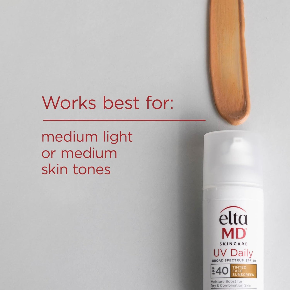 Tinted Facial Sunscreen SPF 40 - Broad Spectrum UV Protection 1.7oz