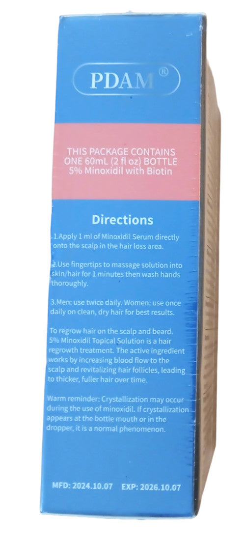 5% Minoxidil Hair Regrowth Solution with Biotin