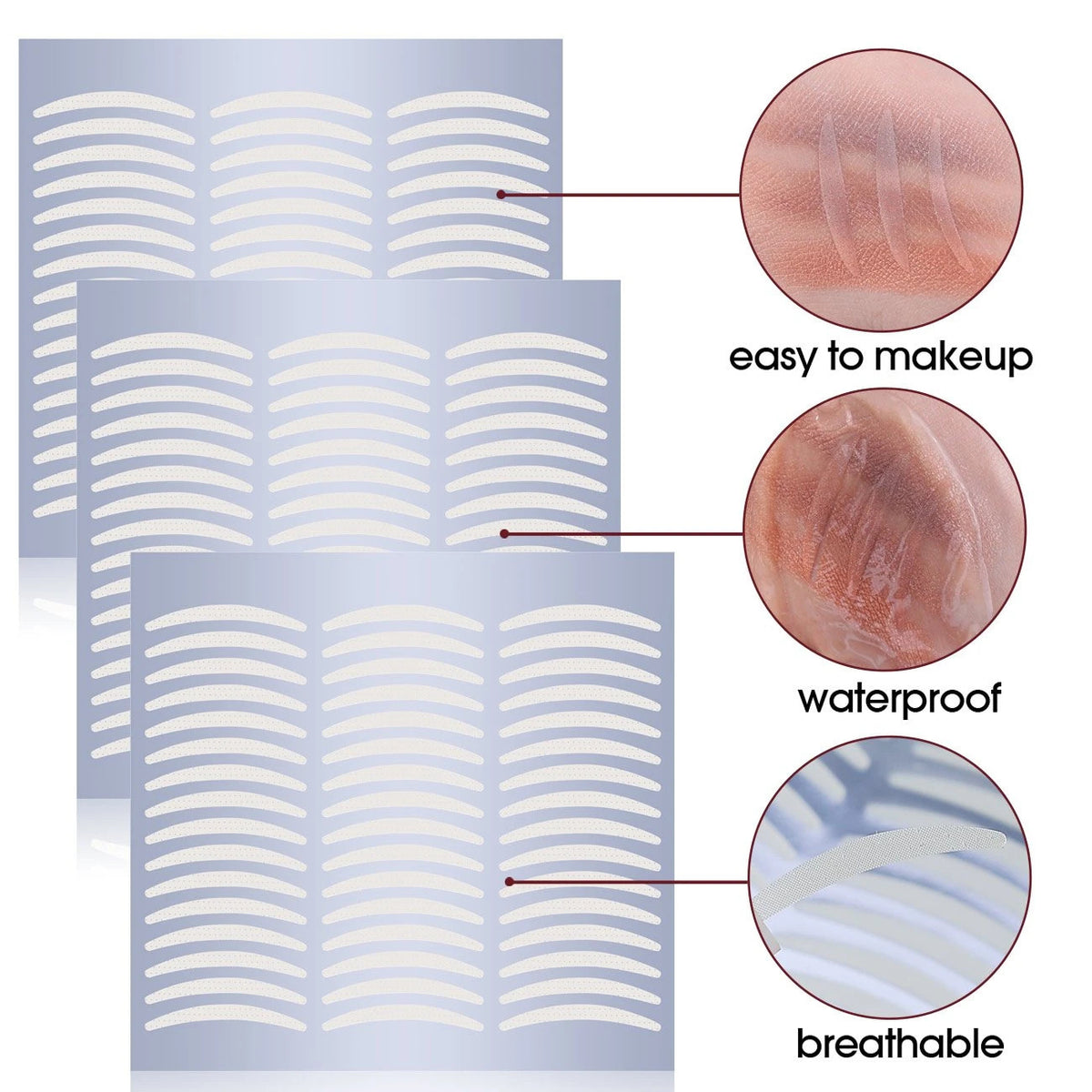 500 Pcs Invisible Double Eyelid Lift Tape Stickers Natural Eye Enhancer
