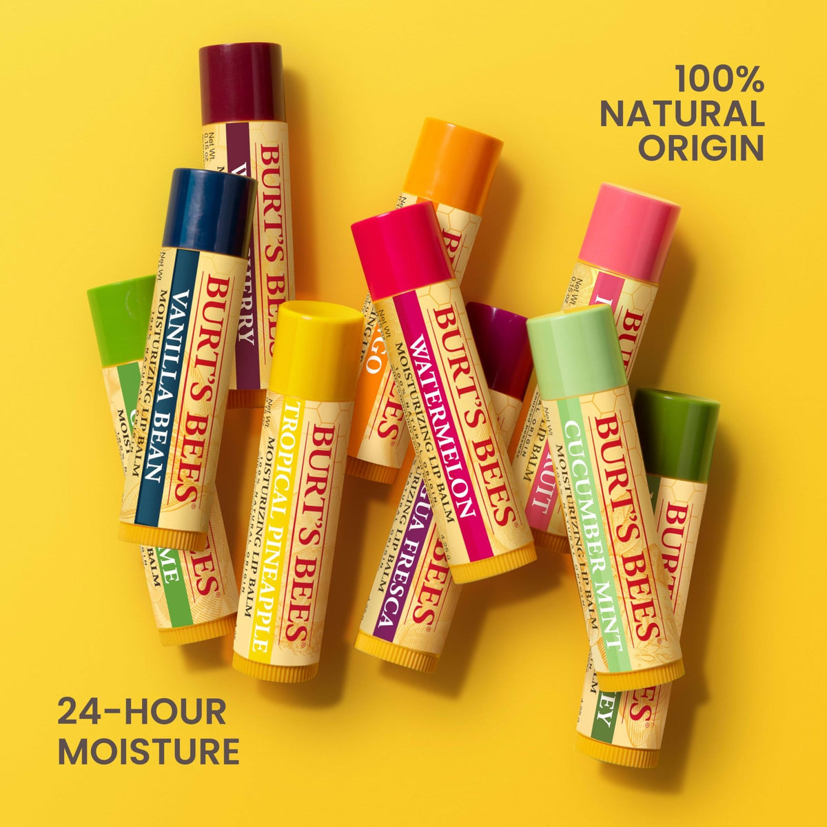 Natural Vanilla Bean Lip Balm Set - Moisturizing & Nourishing Lip Care