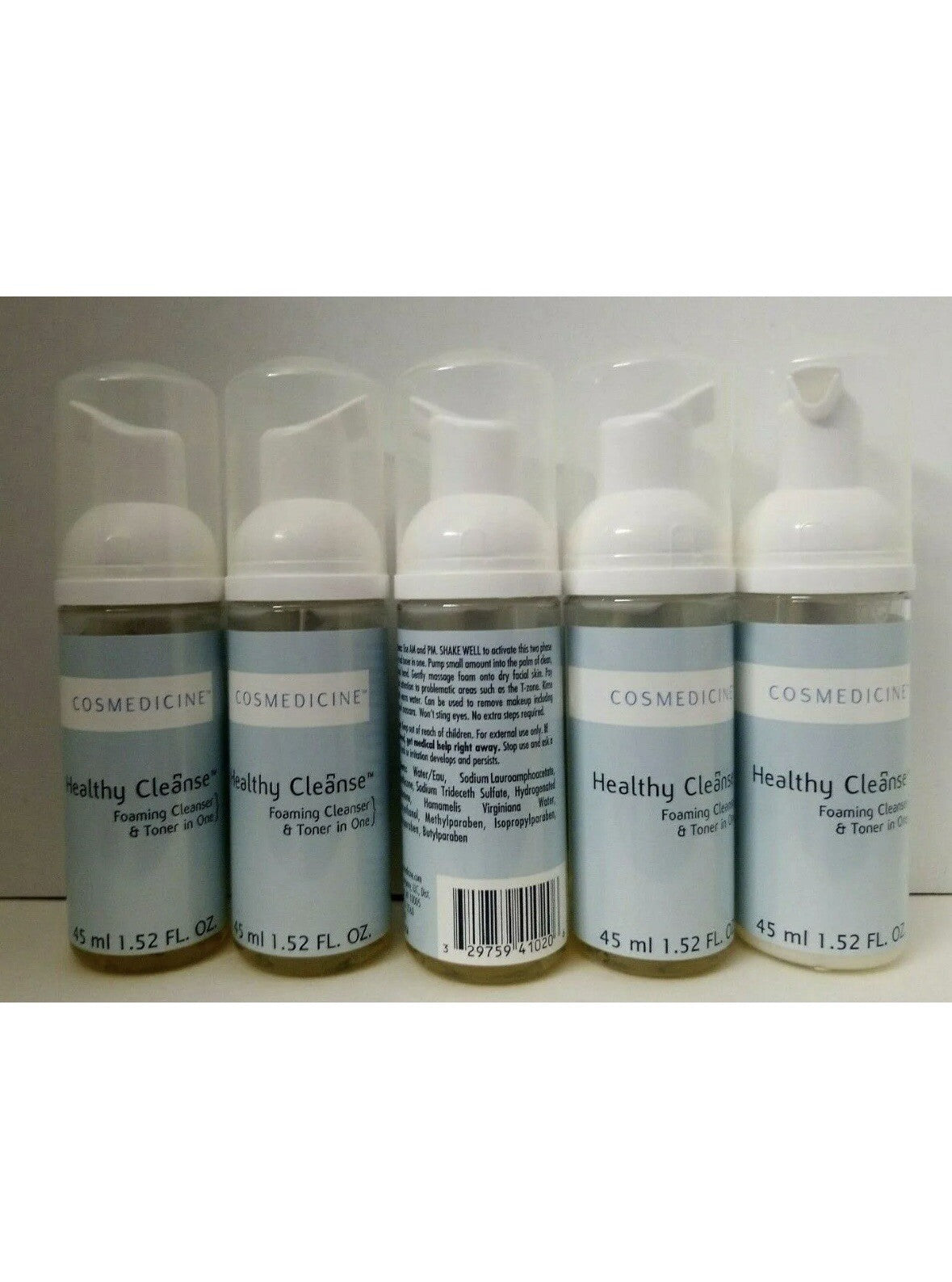 5 Pack Facial Cleansers and Toners - Healthy Foaming Skin Care 1.52oz Each