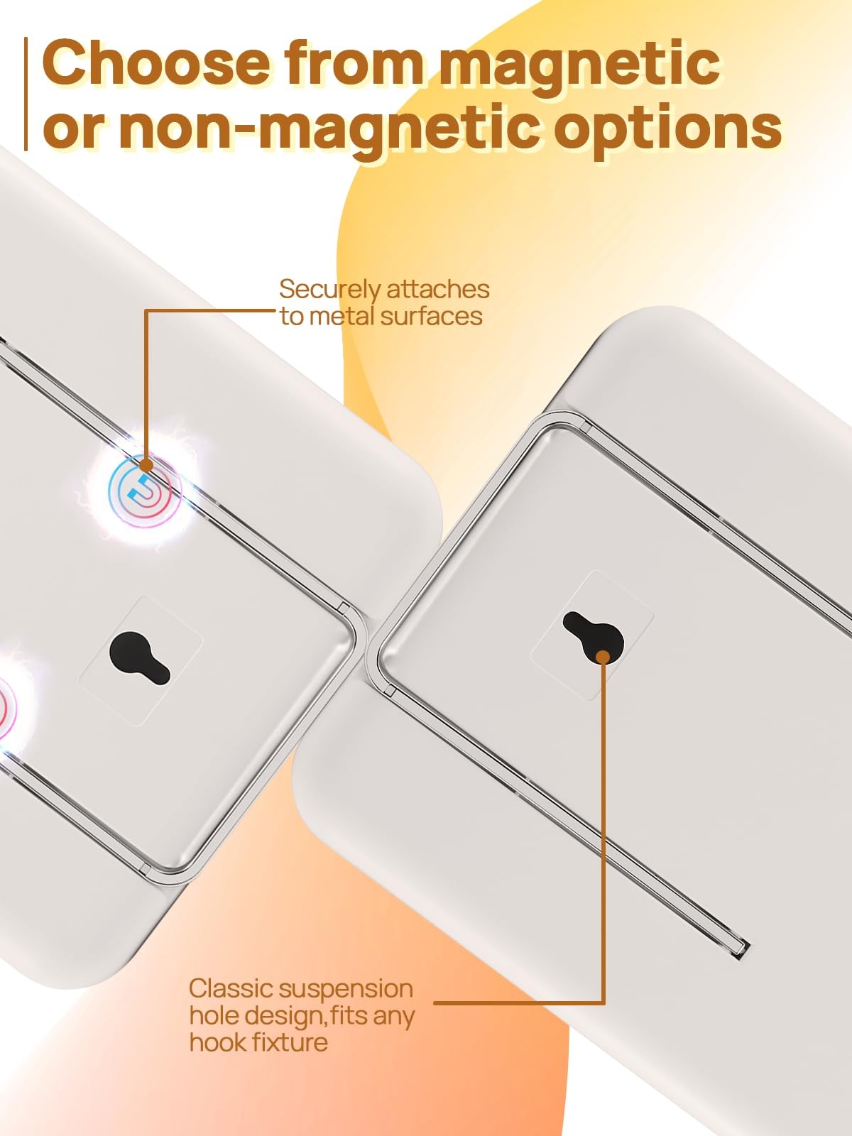 2 Pack White Foldable Desk Makeup Mirrors 8x5 Inches with Hanging Hole