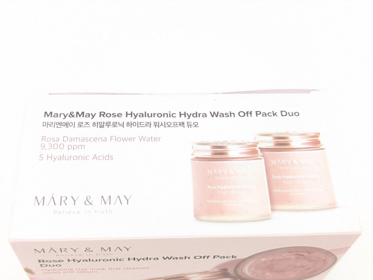 Rose Hyaluronic Hydrating Wash Off Mask 2-Pack - 4.4 oz Each, Vegan