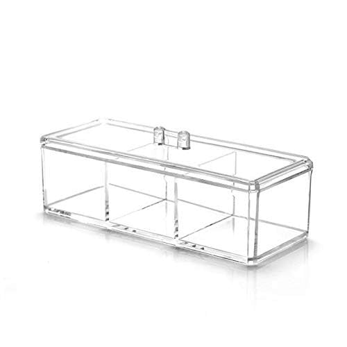 Clear Acrylic Storage Box with Lid - 9.3x3x3.7 Inch Organizer for Makeup Jewelry Office Supplies
