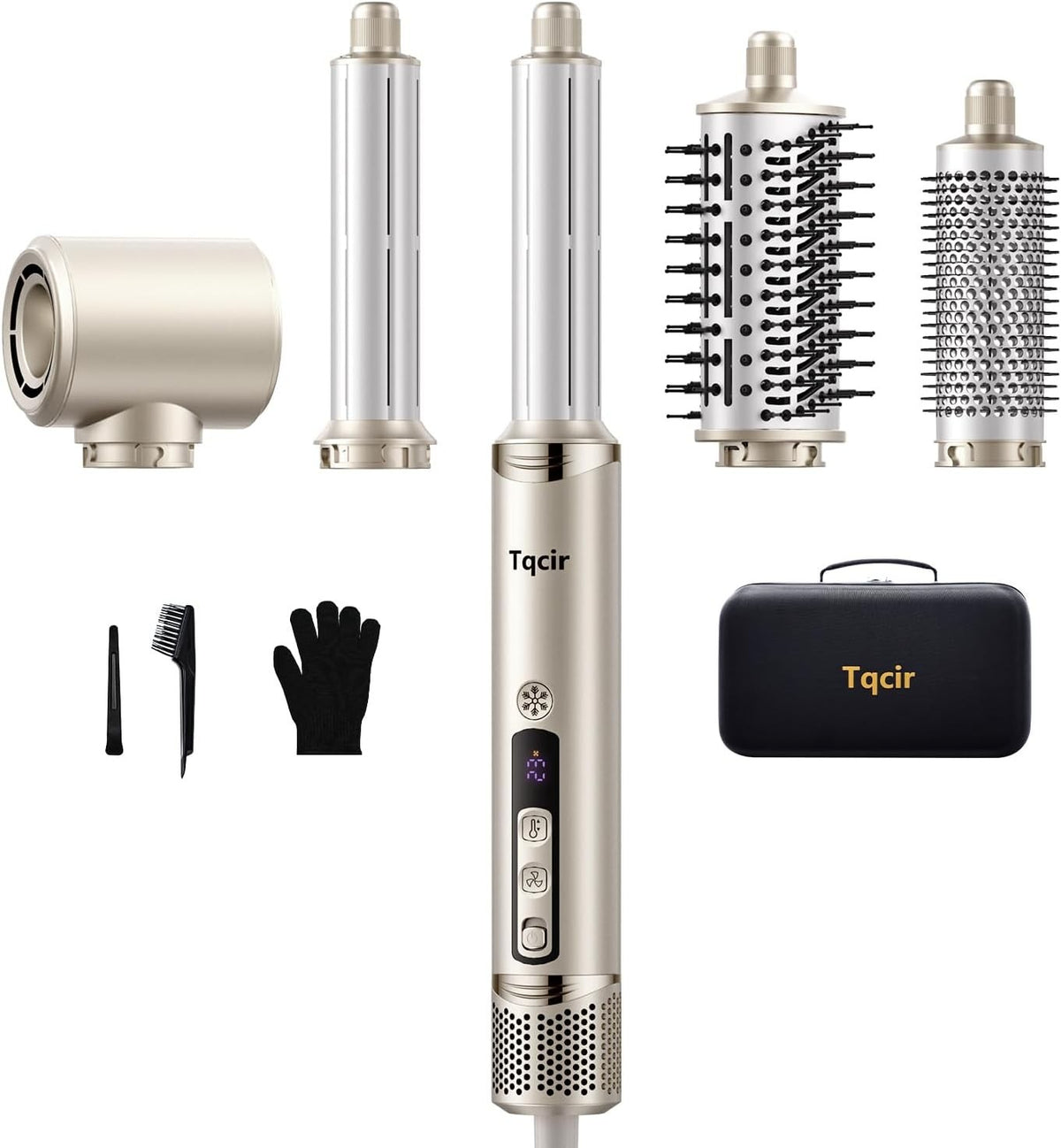 5-in-1 Professional Hair Dryer Brush - Multi-Styler with Auto-Wrap Curling