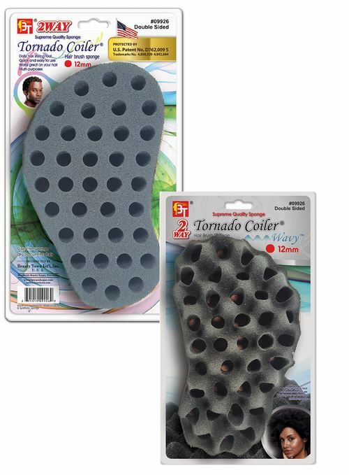 BT TORNADO COILER HAIR SPONGE 2 WAY 12MM HOLE AND WAVY