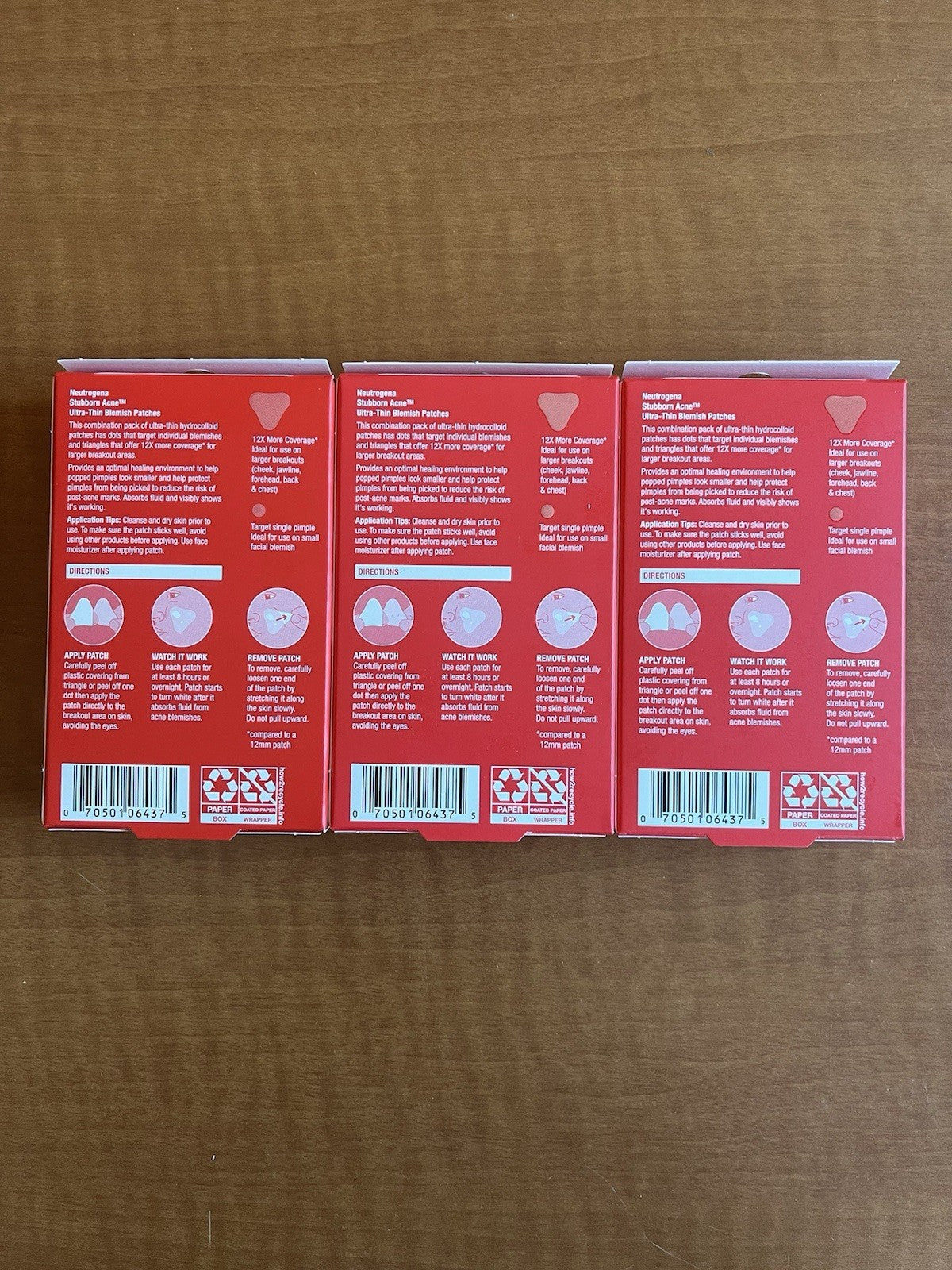 Neutrogena Acne Blemish Patches Set of 3 - Ultra-Thin Hydrocolloid 16 Count