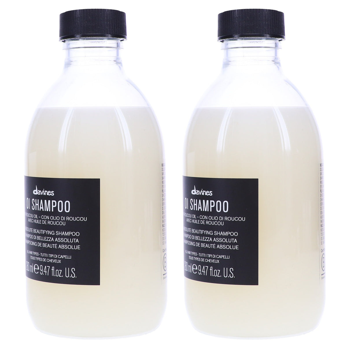 Davines OI Shampoo 9.47 oz Pack of 2 - Nourishing Hair Care for All Hair Types