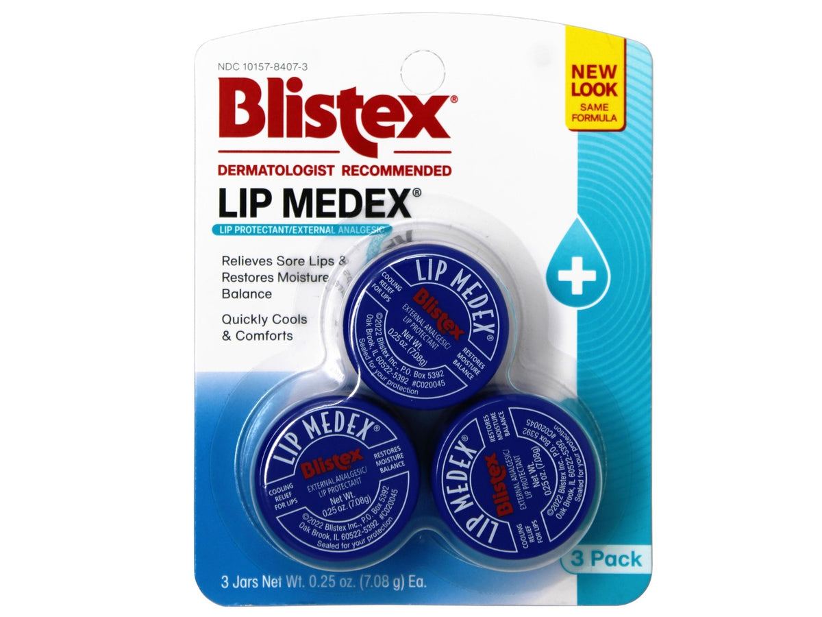 Cooling Lip Balm Protectant with Menthol & Camphor - Pack of 4