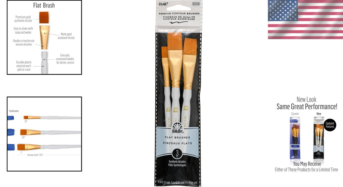 Artist-Quality Paint Brush Set with Flagged Bristles - Precision Art Tools