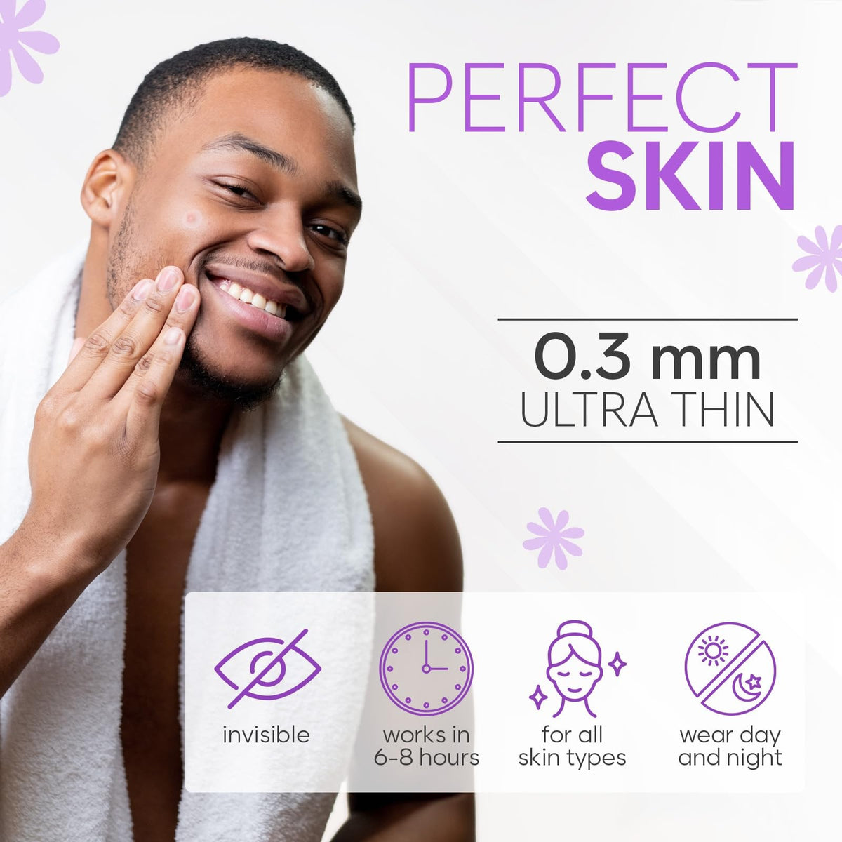 Invisible Pimple Patches for Face, 324 Count (8mm & 12mm)