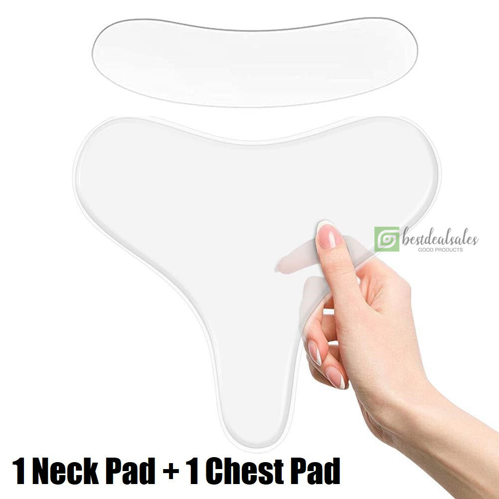 Reusable Anti-Wrinkle Chest and Neck Silicone Pads Set - Anti-Aging Skin Care