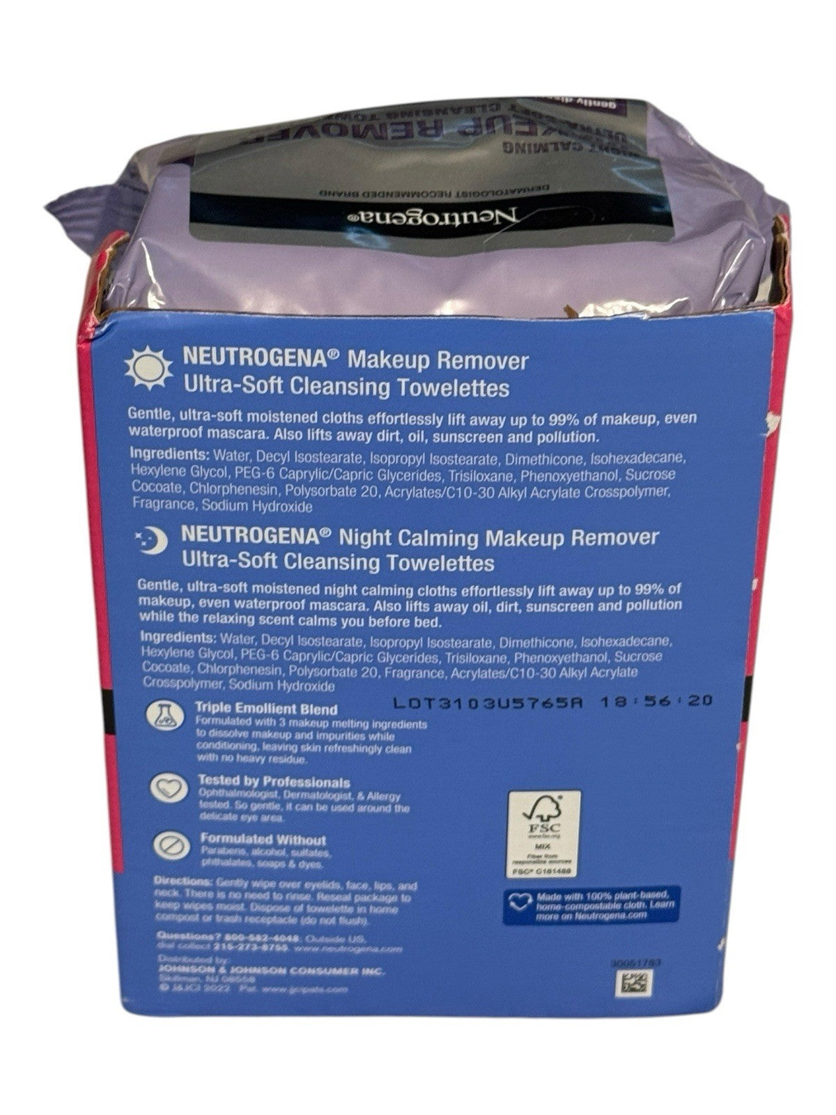 Neutrogena Day & Night Facial Cleansing Wipes - Makeup Remover, 3 Packs of 25