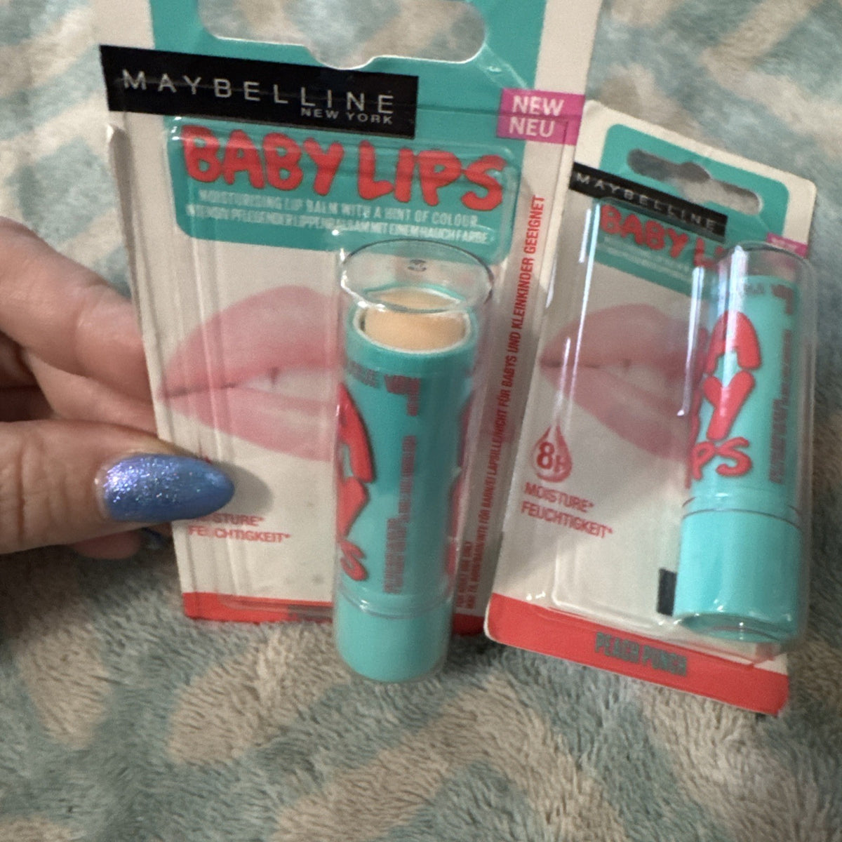 2 Pack Maybelline Baby Lips Moisturizing Lip Balm Peach Punch