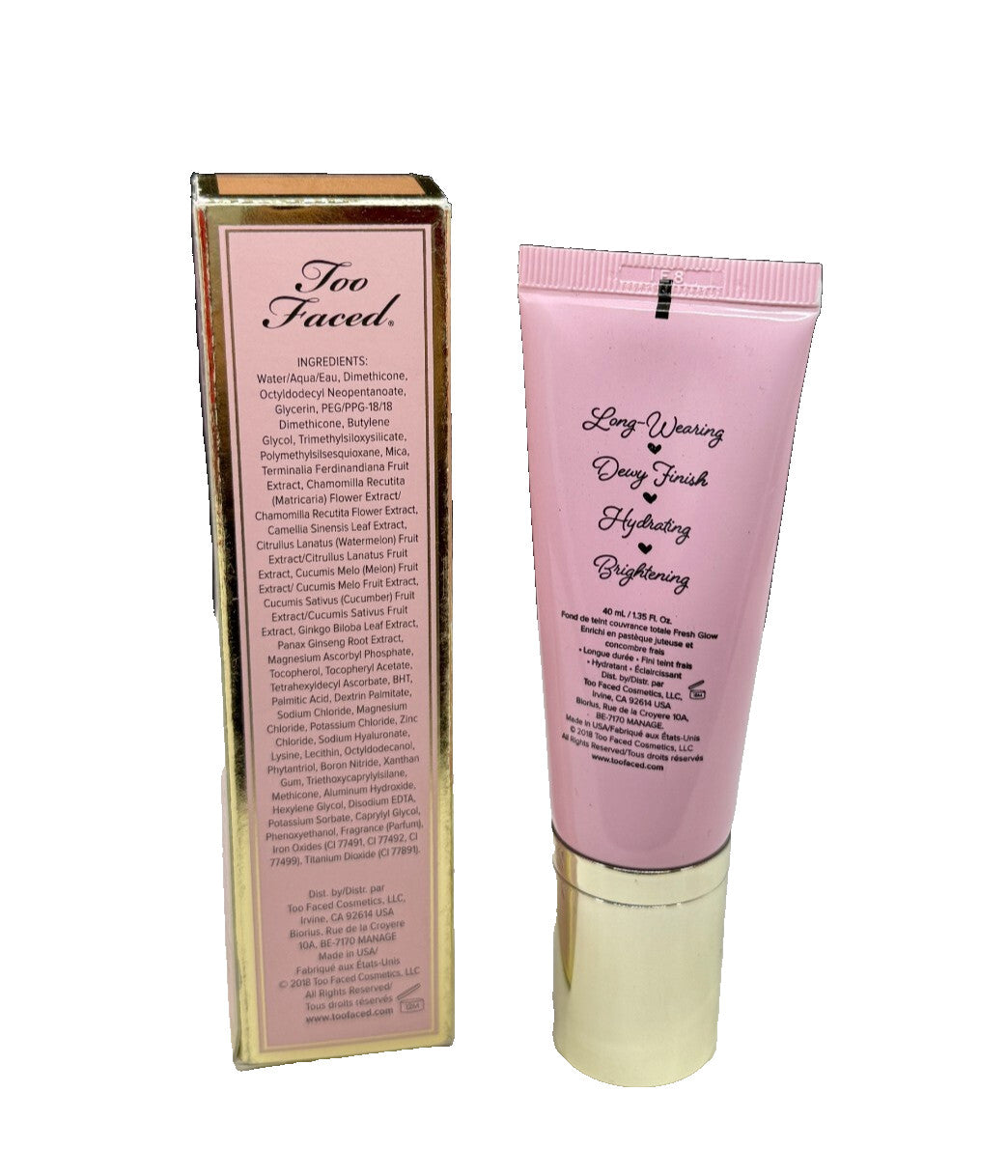 Too Faced Tuti Frutti Full-Coverage Fresh Glow Foundation Mocha 1.35oz