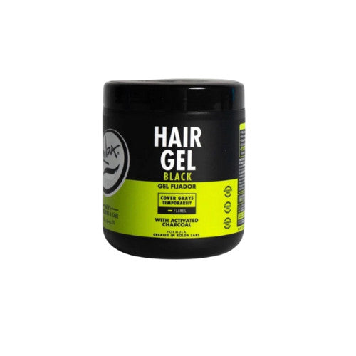 Ultra Strong Hold Hair Gel with Charcoal - Black Radiant, 17.6 Oz