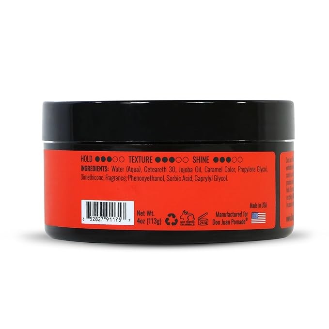 Don Juan Medium Hold & Shine Pomade - Water-Based 4oz Pack of 3