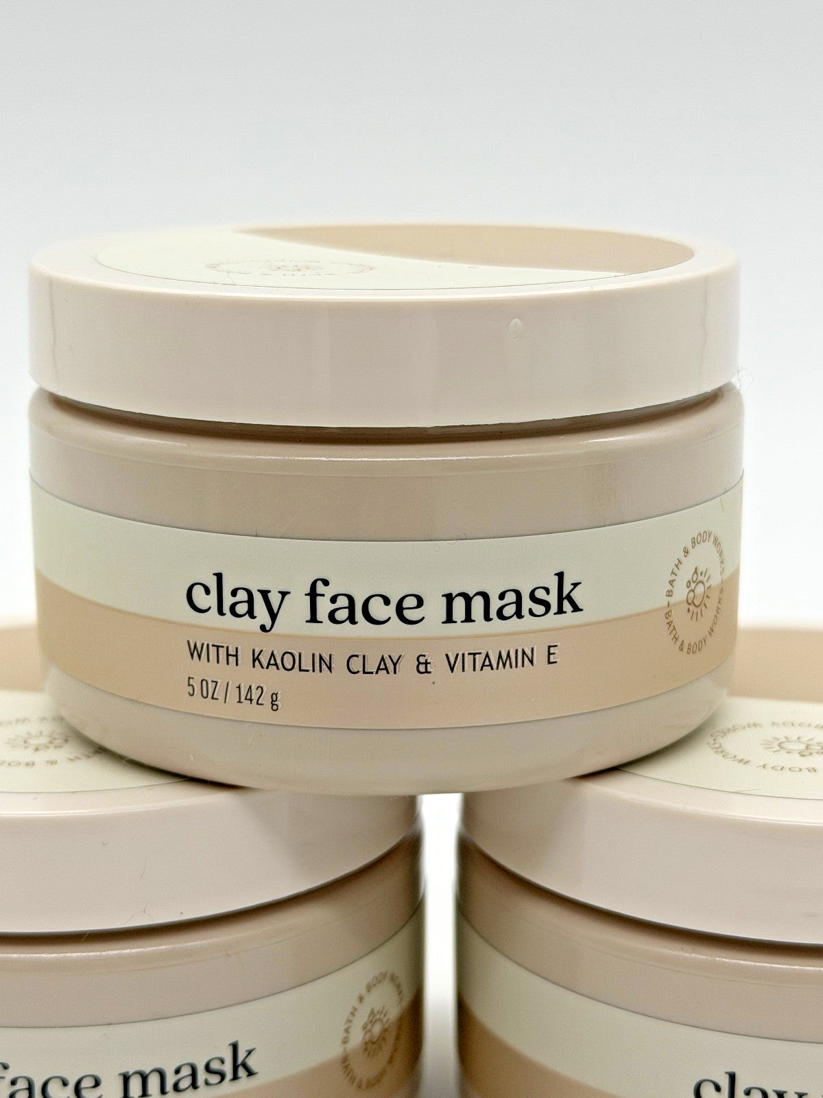 Kaolin Clay Face Mask Set of 3 - 5 fl oz Jars