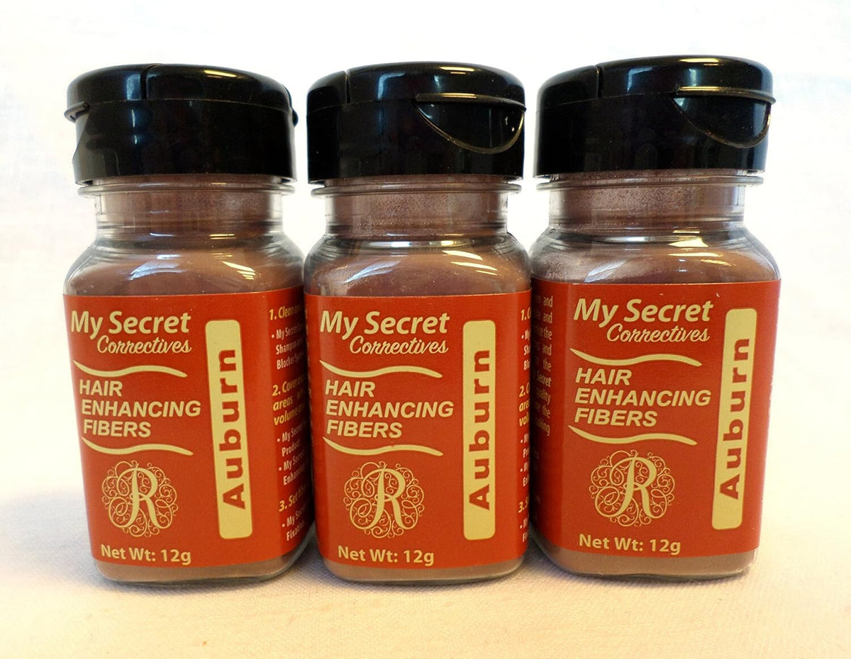 Hair Building Fibers Auburn - 3x12g Bottles